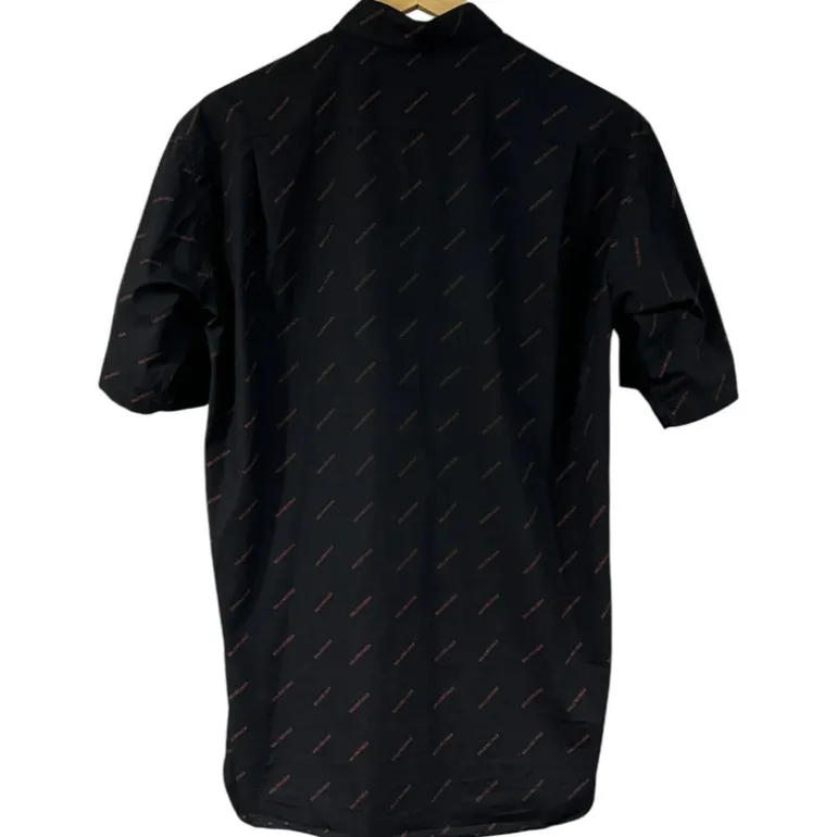 BALENCIAGA CAMICIA A MANICHE CORTE CON LOGO TG L