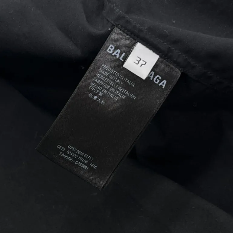 BALENCIAGA CAMICIA A MANICHE CORTE CON LOGO TG L