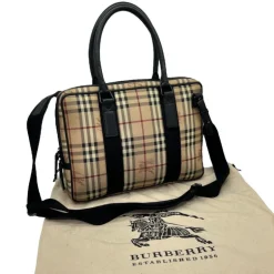 BURBERRY PORTADOCUMENTI/PC IN PELLE VINTAGE CHECK