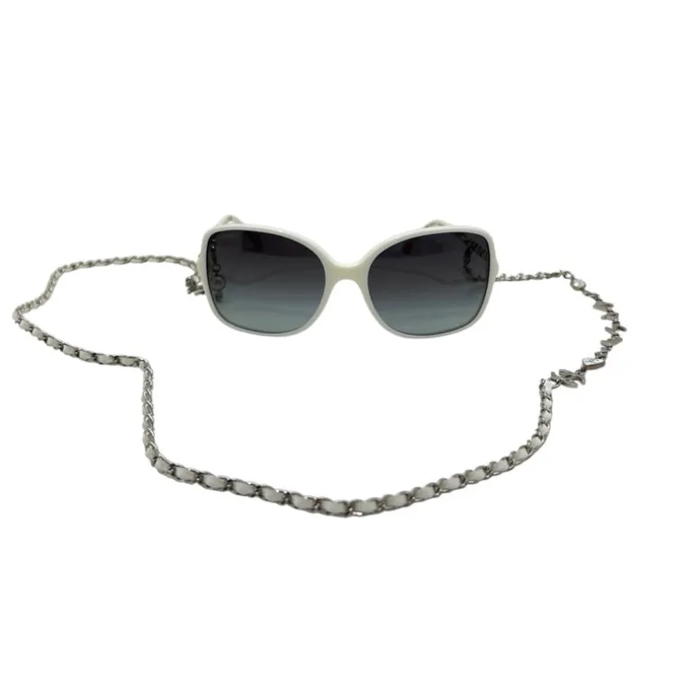 CHANEL OCCHIALI DA SOLE QUADRATI CON CATENA