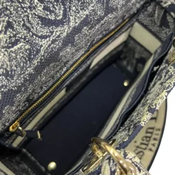 DIOR LADY D-LITE CON RICAMO TOILE DE JOUY REVERSE BLU