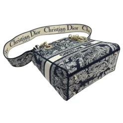 DIOR LADY D-LITE CON RICAMO TOILE DE JOUY REVERSE BLU
