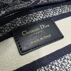 DIOR LADY D-LITE CON RICAMO TOILE DE JOUY REVERSE BLU