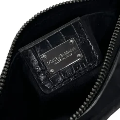 DOLCE & GABBANA MINI POUCH IN STAMPA COCCODRILLO