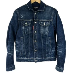 DSQUARED2 GIACCA DENIM CON CRISTALLI TG 48 (M)