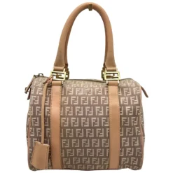 FENDI BAULETTO IN TELA ZUCCHINO E PELLE