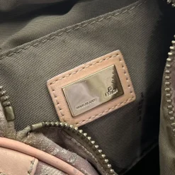FENDI BAULETTO IN TELA ZUCCHINO E PELLE