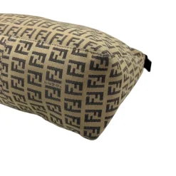 FENDI BORSA A MANO IN TELA FF ZUCCHINO