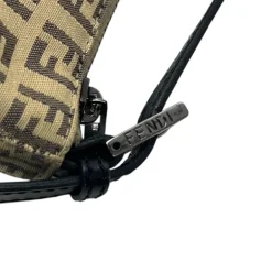 FENDI BORSA A MANO IN TELA FF ZUCCHINO
