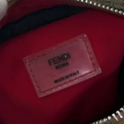 FENDI BORSA A TRACOLLA PICCOLA IN TESSUTO E PELLE