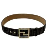 FENDI CINTURA IN TESSUTO FF E PELLE TG 90