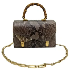 GUCCI BAMBOO BORSA PICCOLA A SPALLA IN PITONE