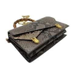 GUCCI BAMBOO BORSA PICCOLA A SPALLA IN PITONE