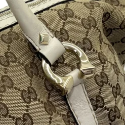 GUCCI BORSA A MANO IN TELA GG E PELLE