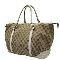 GUCCI BORSA A MANO IN TELA GG E PELLE