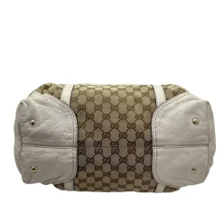 GUCCI BORSA A MANO IN TELA GG E PELLE