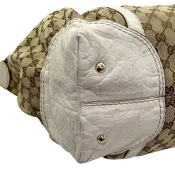GUCCI BORSA A MANO IN TELA GG E PELLE