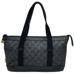 GUCCI BORSA A SPALLA IN TESSUTO GG E PELLE