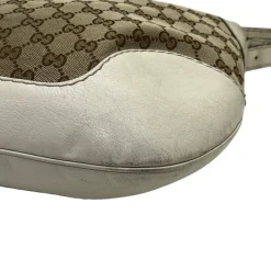 GUCCI BORSA A SPALLA IN TESSUTO GG E PELLE