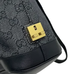 GUCCI BORSA A SPALLA IN TESSUTO GG E PELLE