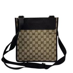 GUCCI BORSA A TRACOLLA IN TELA GG E PELLE