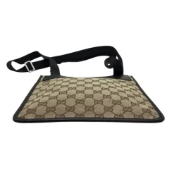 GUCCI BORSA A TRACOLLA IN TELA GG E PELLE