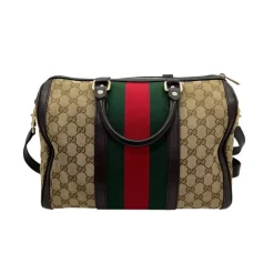 GUCCI BOSTON BAG WEB CON TRACOLLA