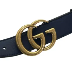 GUCCI CINTURA GG MARMONT BLU TG 95