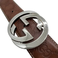 GUCCI CINTURA IN PELLE GG MIS. 85