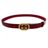 GUCCI MEMORABLE BUCKLE CINTURA SOTTILE IN PELLE BICOLORE