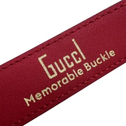 GUCCI MEMORABLE BUCKLE CINTURA SOTTILE IN PELLE BICOLORE