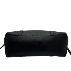 GUCCI TOTE BAG IN PELLE MICROGUCCISSIMA NERA