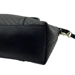 GUCCI TOTE BAG IN PELLE MICROGUCCISSIMA NERA