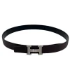HERMÈS FIBBIA H PER CINTURA IN PELLE REVERSIBILE 32 mm MIS. 90