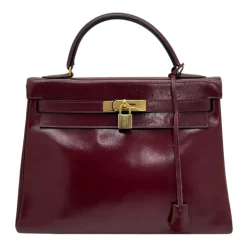 HERMÈS KELLY 32 VINTAGE BOX CALF ROUGE