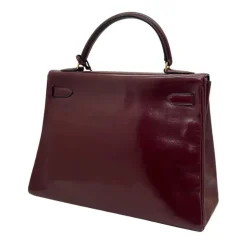 HERMÈS KELLY 32 VINTAGE BOX CALF ROUGE