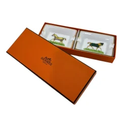 HERMÈS SET DUE PORTACENERE PICCOLI IN PORCELLANA