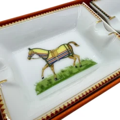 HERMÈS SET DUE PORTACENERE PICCOLI IN PORCELLANA