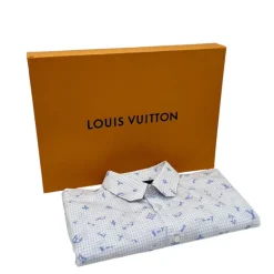 LOUIS VUITTON CAMICIA IN COTONE A MANICHE CORTE TG M (VESTE L)