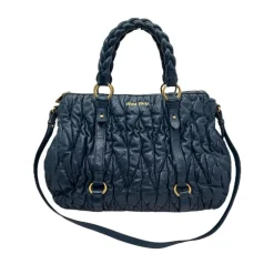 MIU MIU BORSA IN PELLE GOFFRATA A MANO / SPALLA