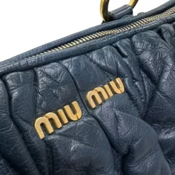 MIU MIU BORSA IN PELLE GOFFRATA A MANO / SPALLA