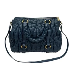 MIU MIU BORSA IN PELLE GOFFRATA A MANO / SPALLA
