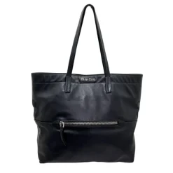 MIU MIU BORSA SHOPPING IN PELLE NERA