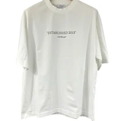 OFF-WHITE T-SHIRT OVERSIZE CON STAMPA TG L (VESTE XL)