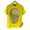 PHILIPP PLEIN SKULL STRASS TSHIRT TG. M GIALLA