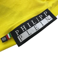 PHILIPP PLEIN SKULL STRASS TSHIRT TG. M GIALLA