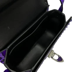 VALENTINO GARAVANI IN PELLE METALIZZATA VIOLA