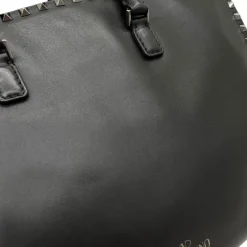 VALENTINO GARAVANI NOIR ROCKSTUD GRANDE IN PELLE