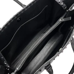 VALENTINO GARAVANI NOIR ROCKSTUD GRANDE IN PELLE