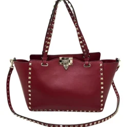 VALENTINO GARAVANI TOTE BAG ROCKSTUD IN PELLE